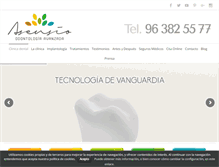 Tablet Screenshot of dentalasensio.com